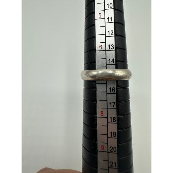 Moss Agate Sterling Silver Ring Size 6.75 925 5g - Picture 4 of 6